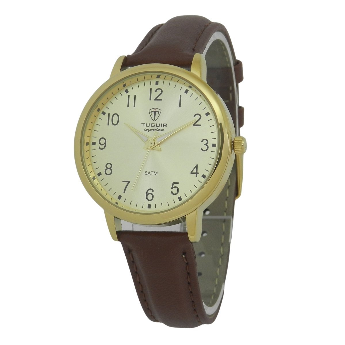 Relógio Unissex Tuguir Analógico Imperium TG30511 Dourado e Marrom Dourado 4