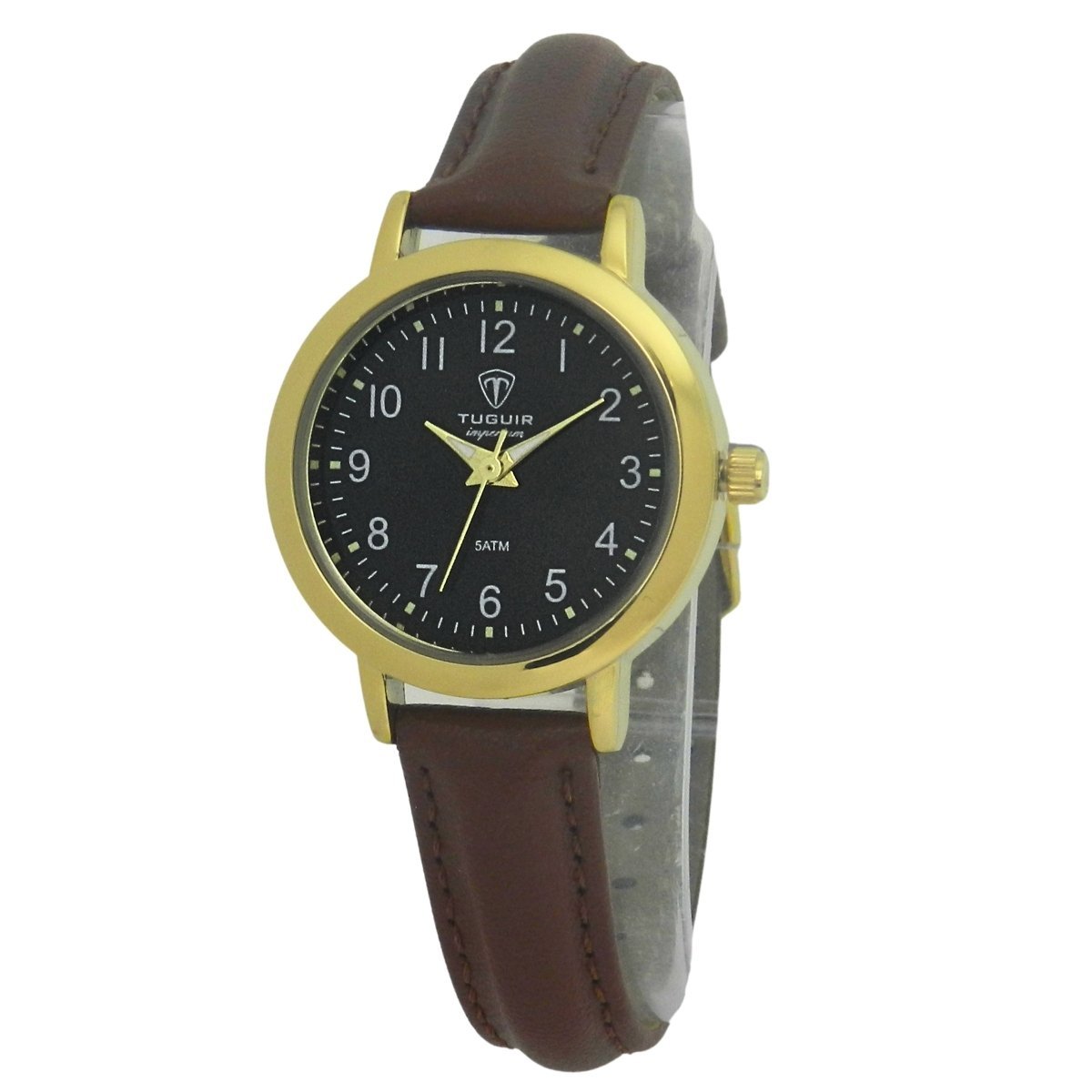 Relógio Feminino Tuguir Analógico Imperium TG30512 Preto e Marrom e Dourado Dourado 4