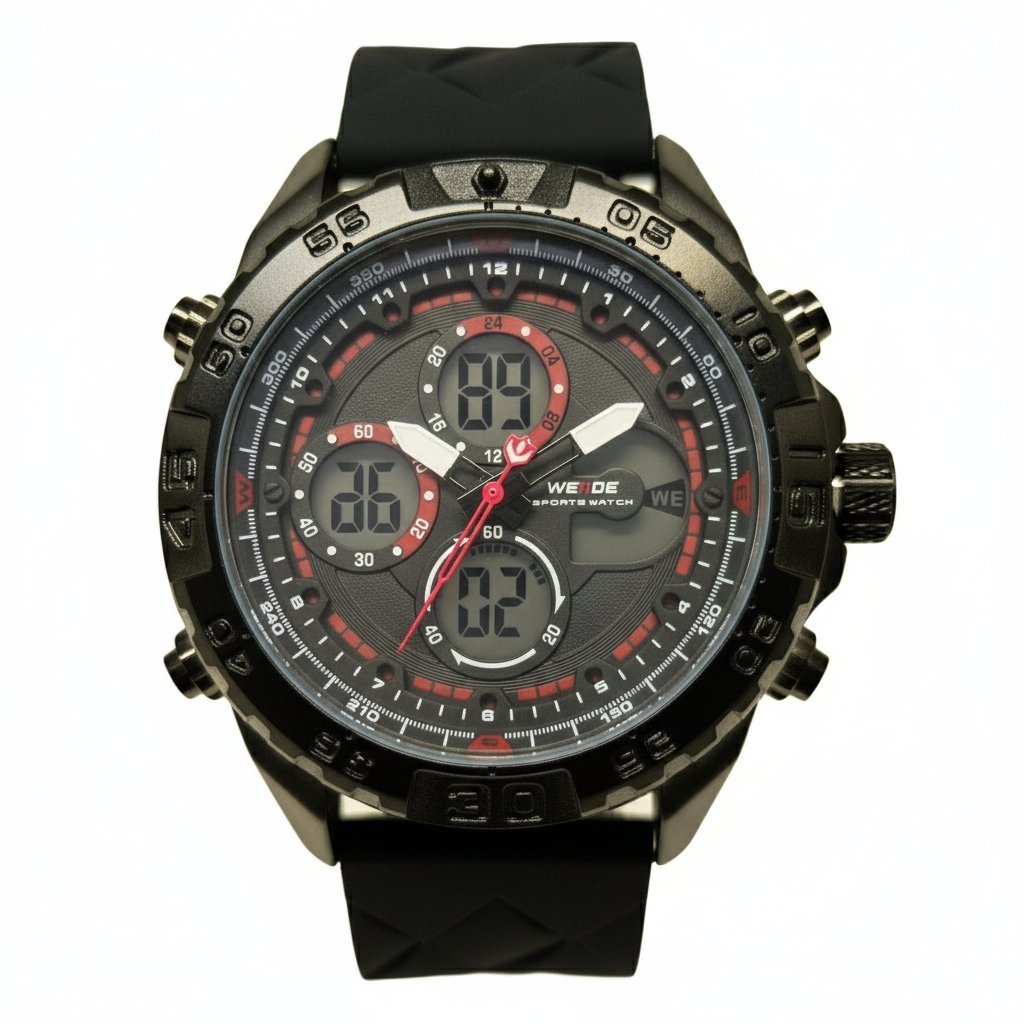 Relógio Masculino Weide AnaDigi WH6909 Preto e Vermelho