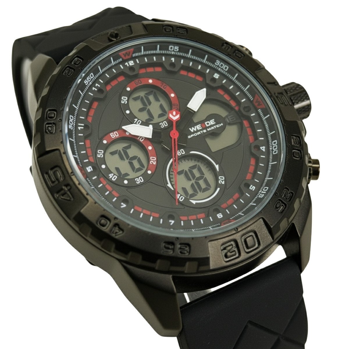 Relógio Masculino Weide AnaDigi WH6909 Preto e Vermelho Preto 2