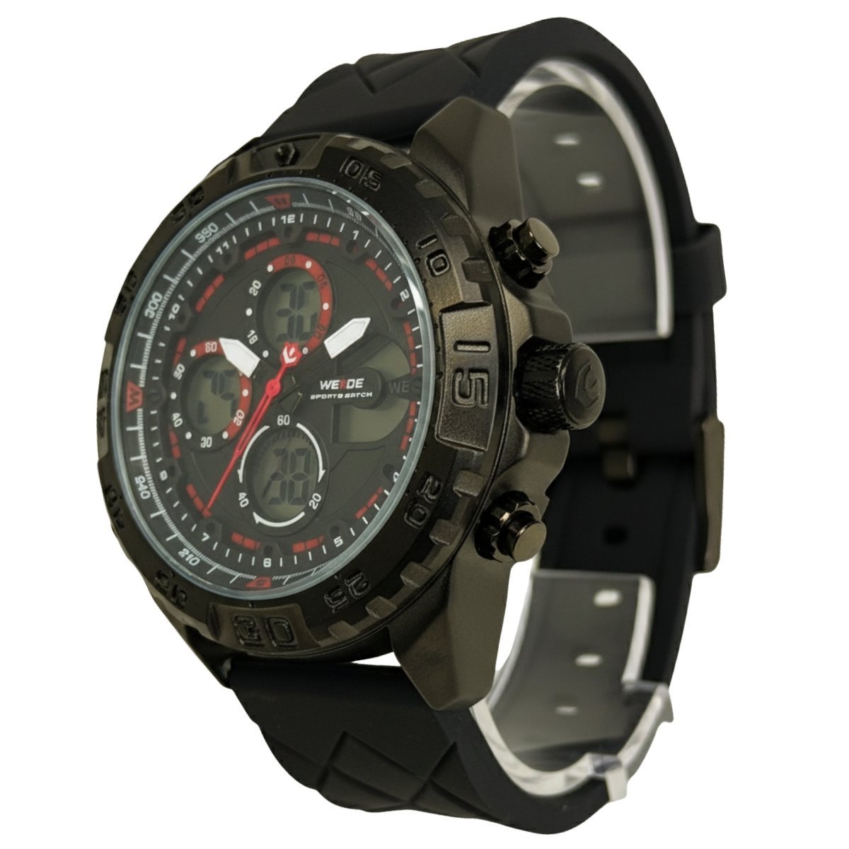 Relógio Masculino Weide AnaDigi WH6909 Preto e Vermelho Preto 4
