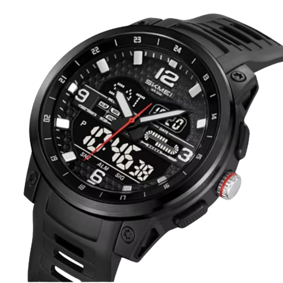 Relógio Masculino Skmei AnaDigi 2401 Preto Preto 3