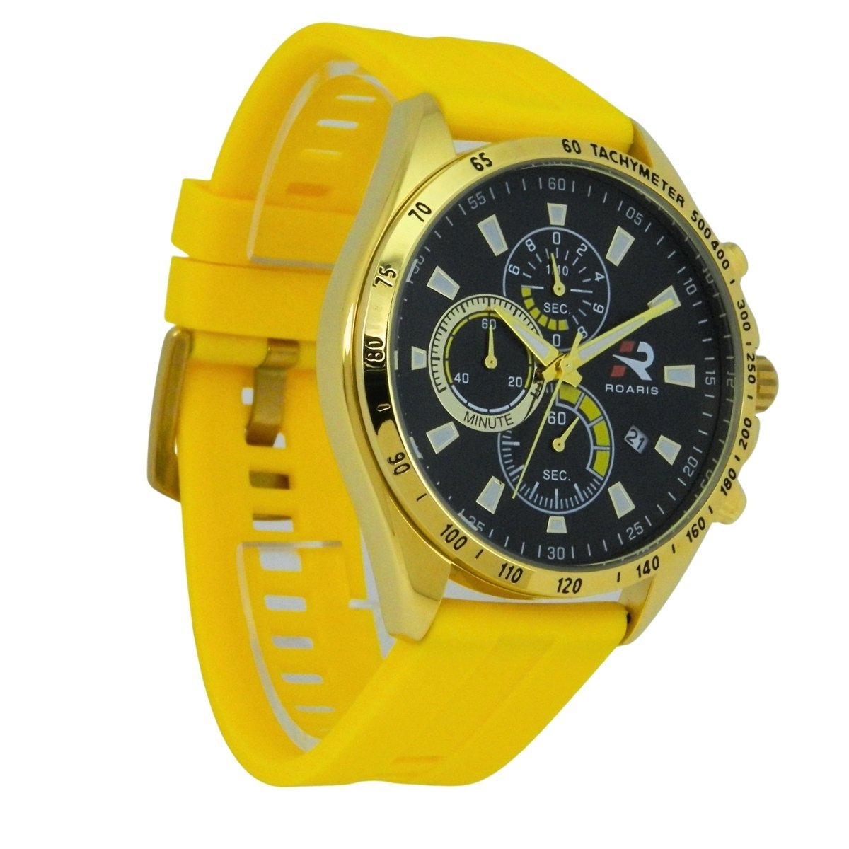Relógio Cronógrafo Masculino Roaris Analógico RR00002 Dourado e Preto Dourado 7