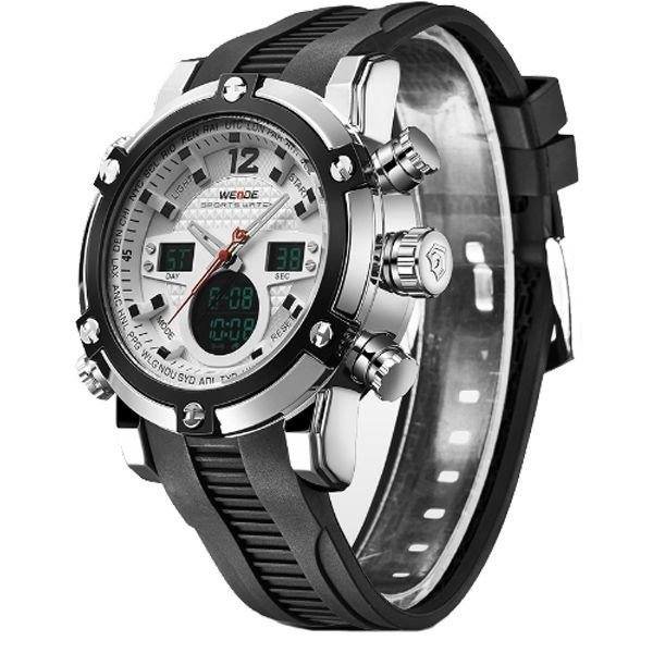 Relógio Masculino Weide AnaDigi WH-5205 - Preto e Branco Preto 2
