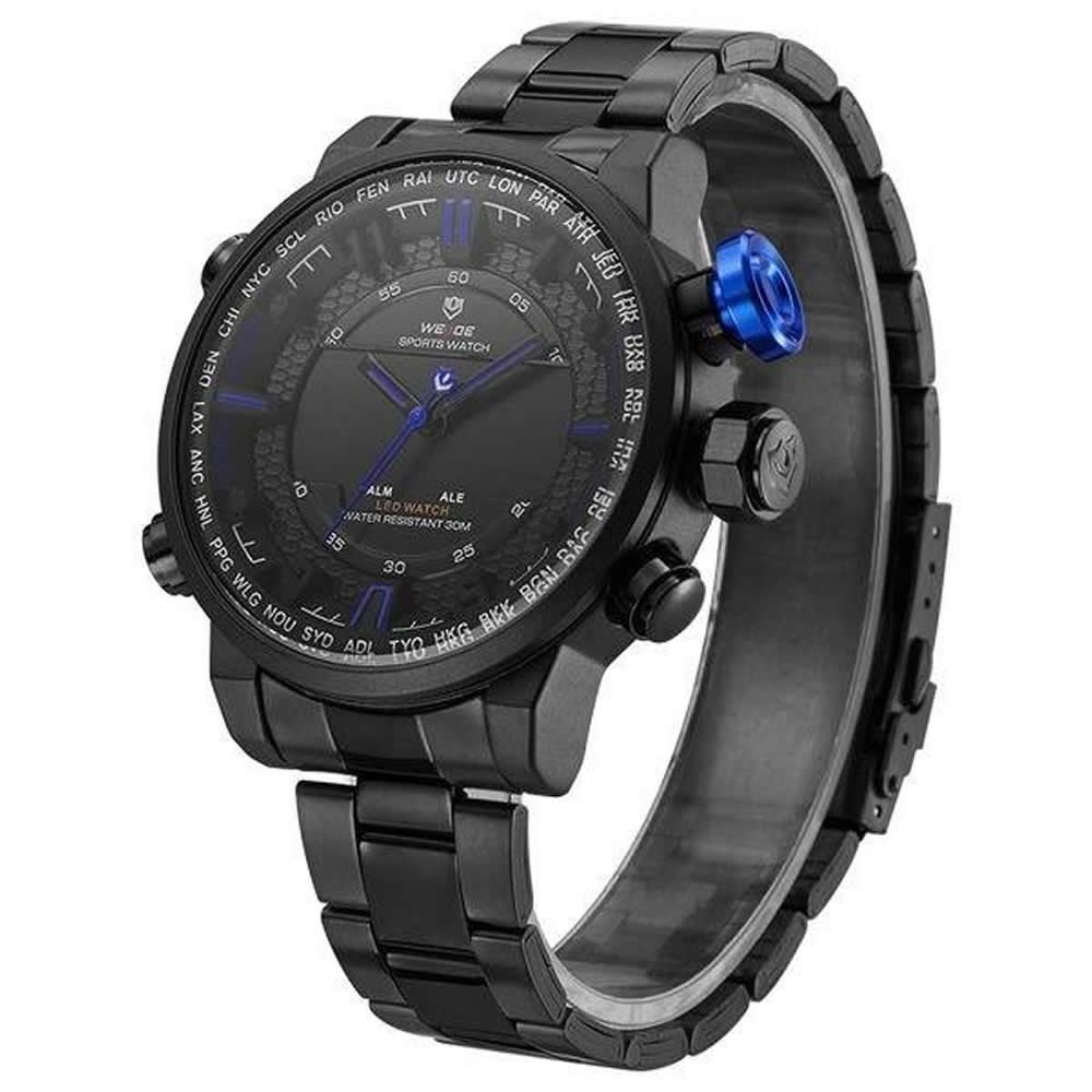 Relógio Masculino Weide Anadigi WH-6402 Azul Azul 3