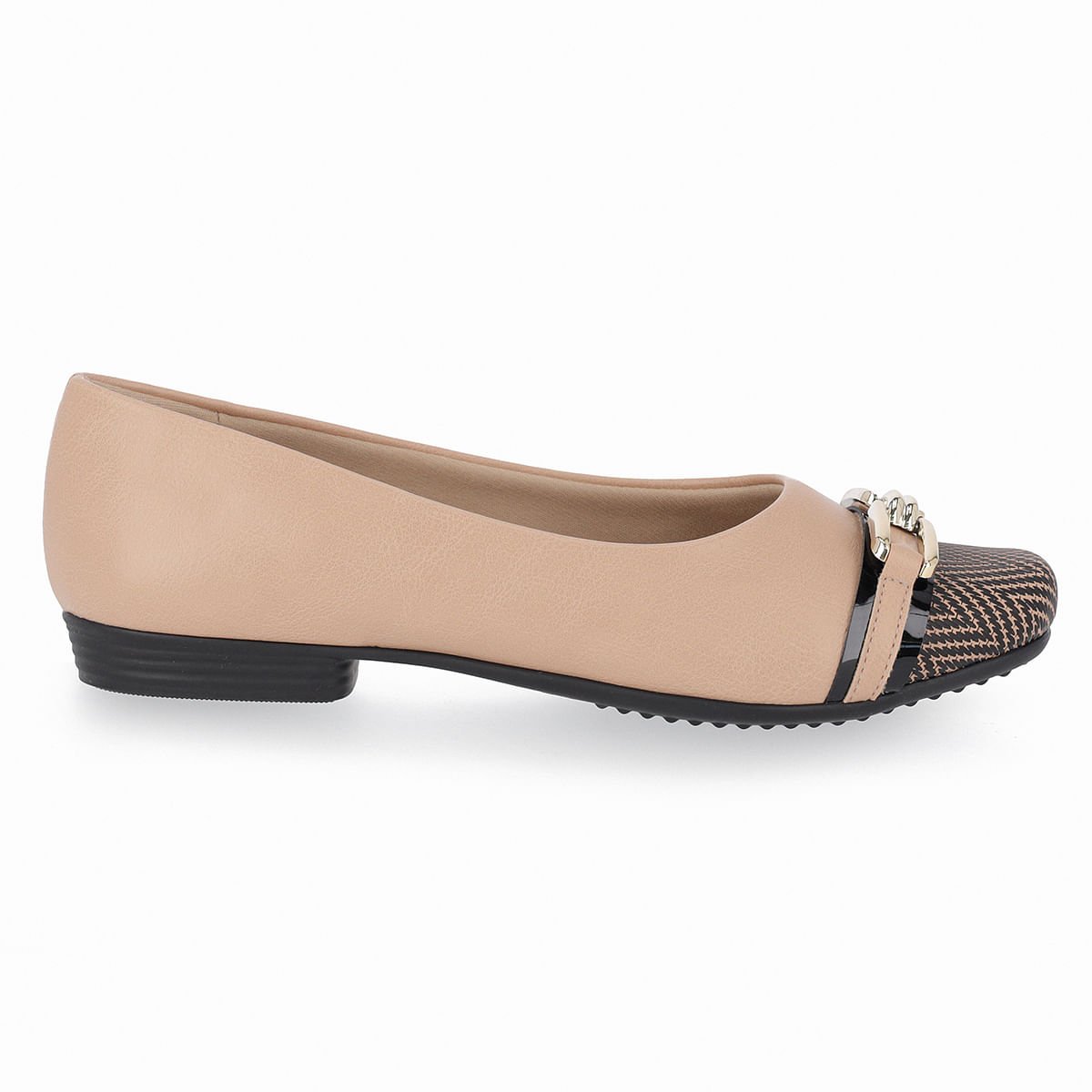 Sapatilha DAFITI SHOES Recortes Nude - Compre Agora