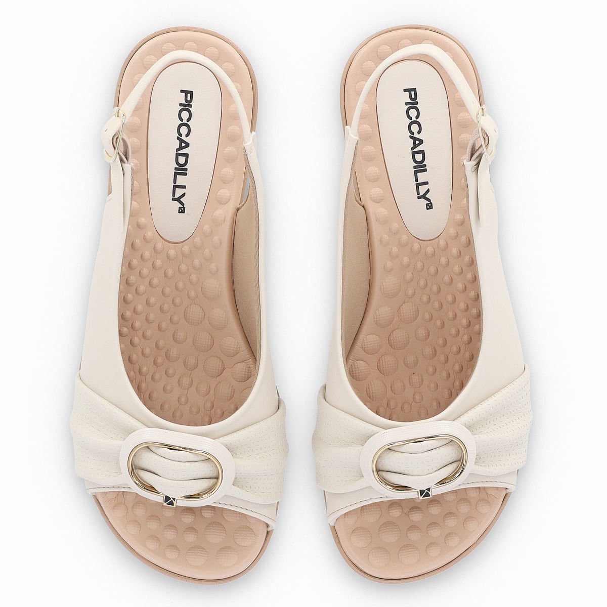 Slingback Camila Rasteira Off White Branco