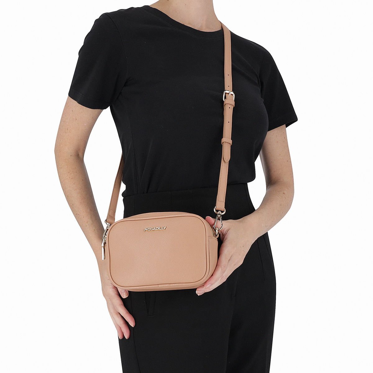Bolsa Flávia Crossbody Pequena Nude Bege 5