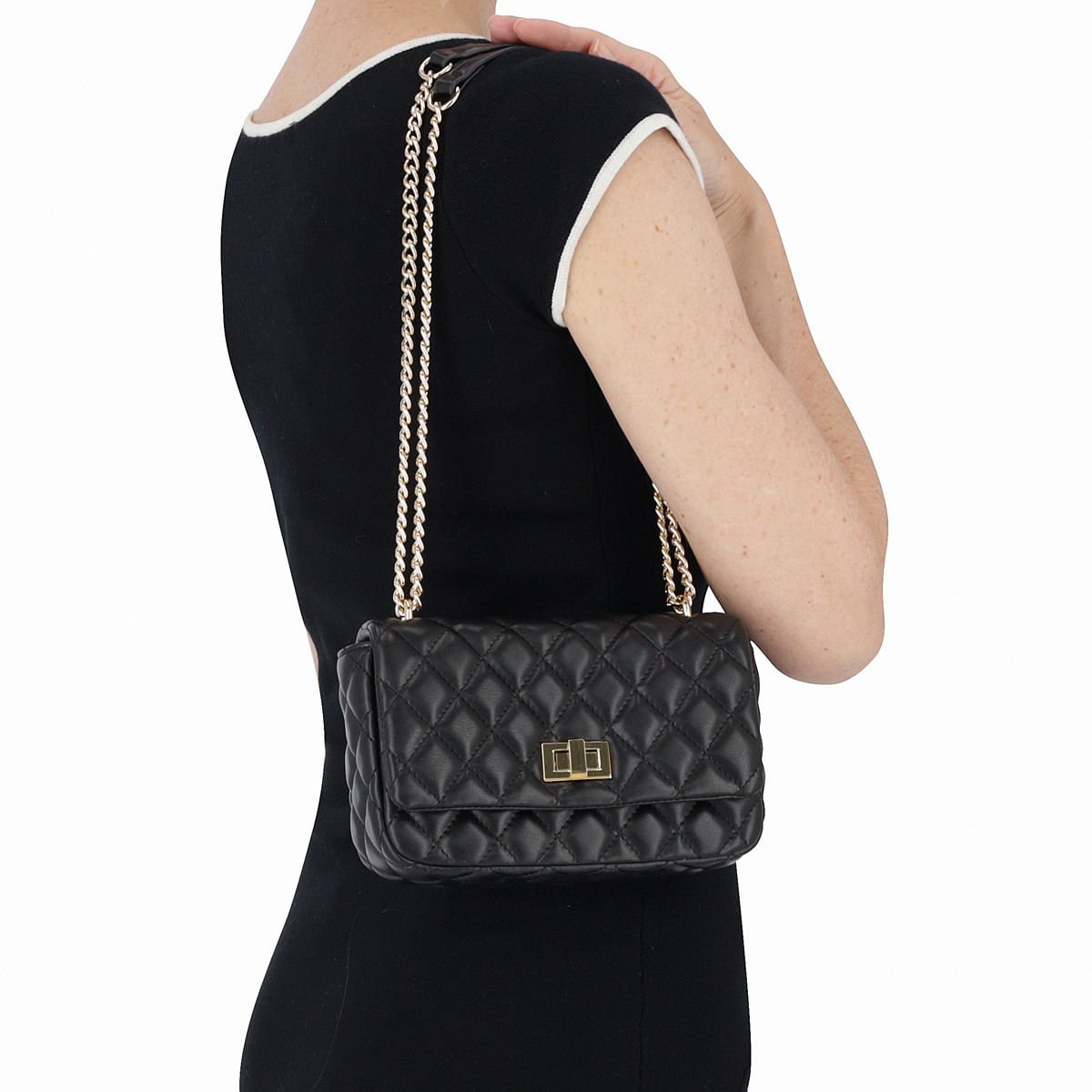 Bolsa Rafa Crossbody Pequena Preto Preto 4