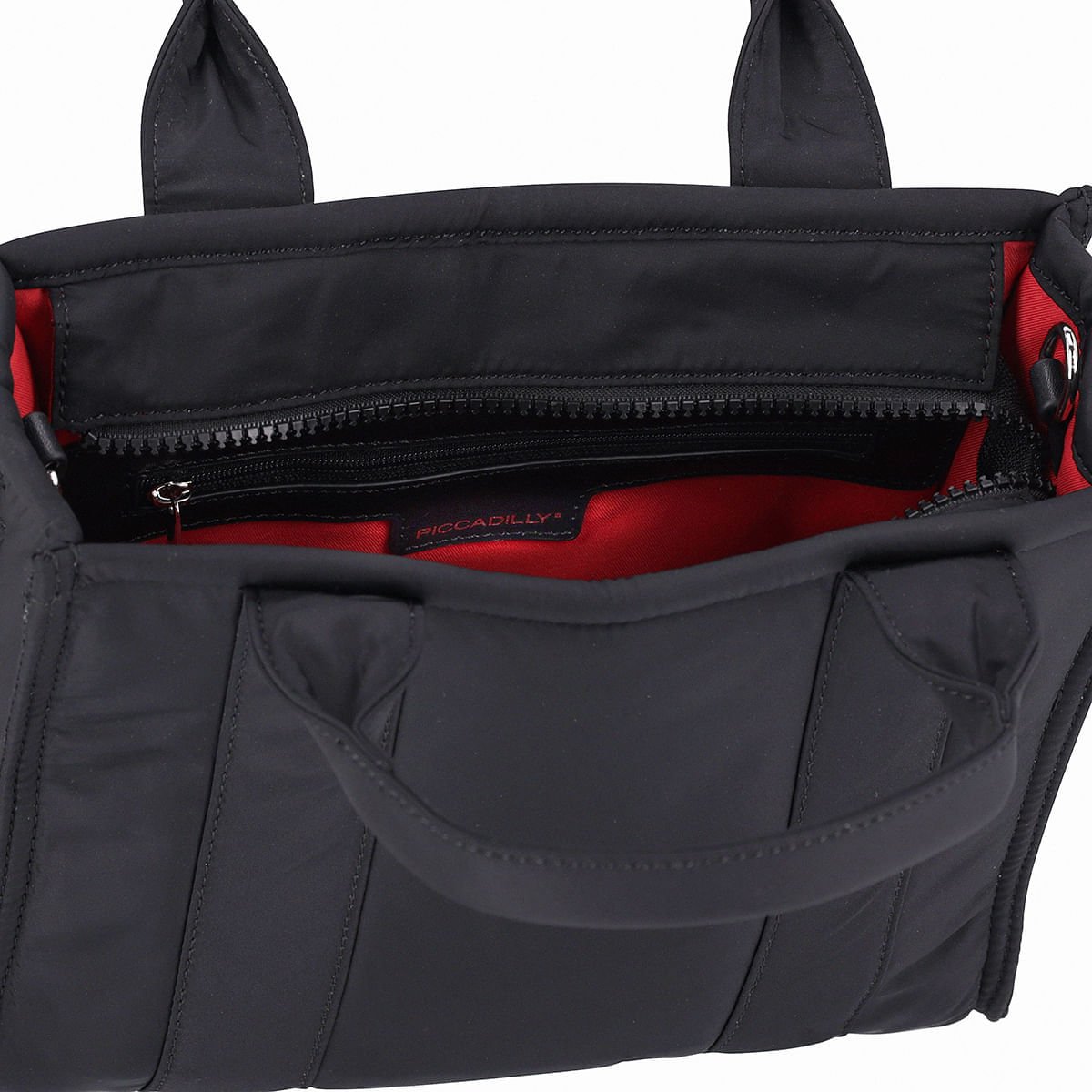 Bolsa Beta Tote Média Preto Preto 4