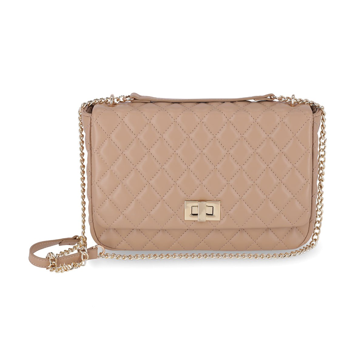Bolsa Adriana Crossbody Média Nude Bege 3