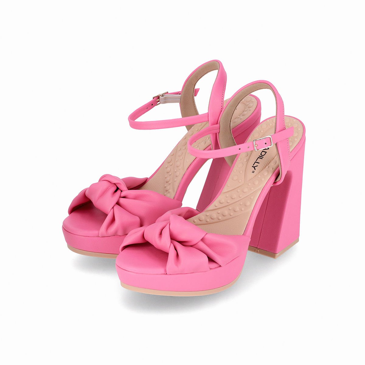 Sandália Cristine Salto Alto Rosa Chiclete Rosa 2