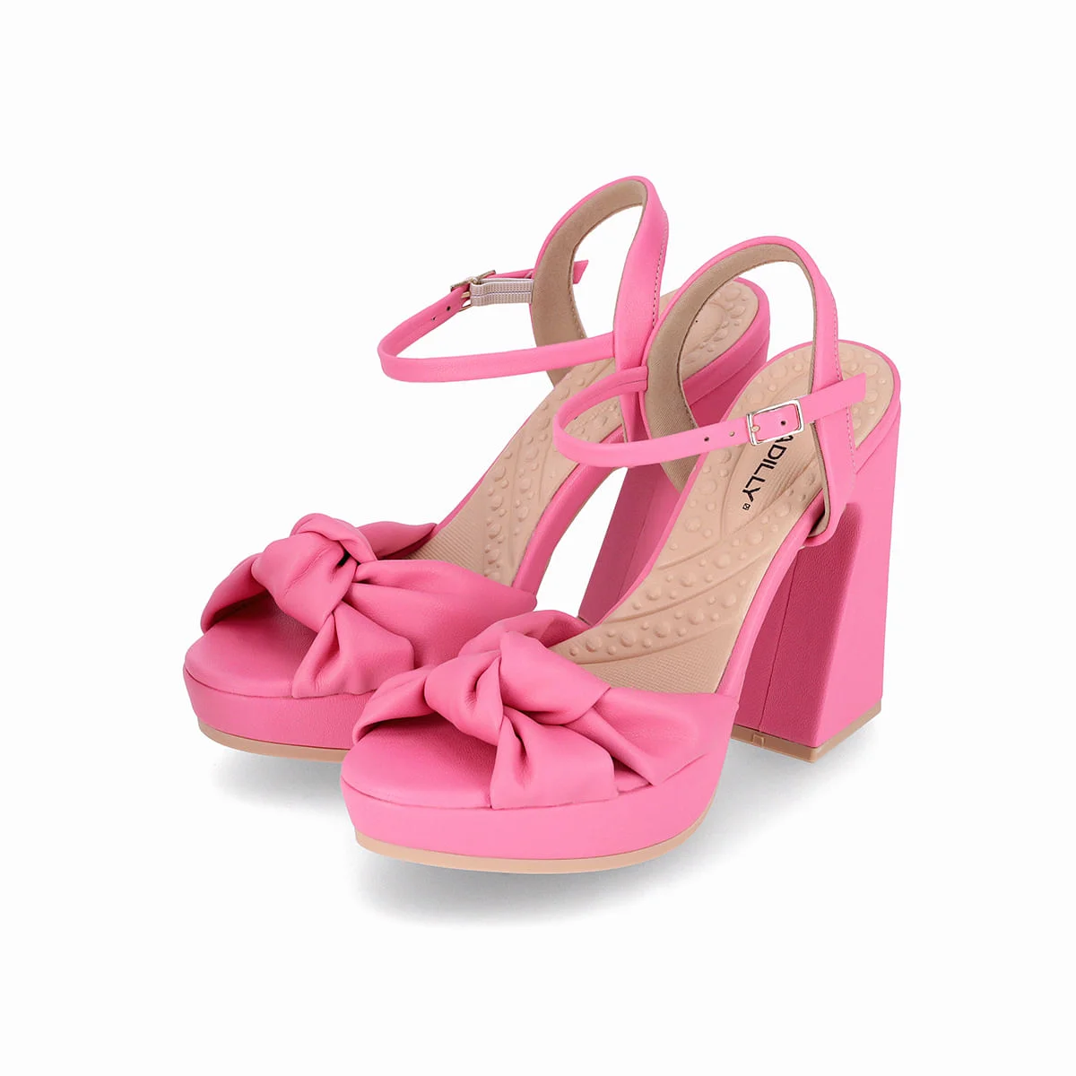Sandália Cristine Salto Alto Rosa Chiclete Rosa 2
