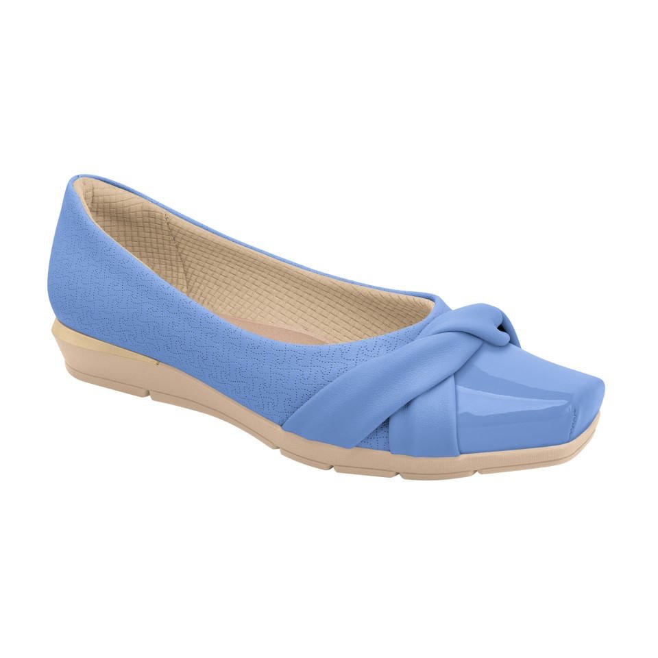 PICCADILLY MAXI - Sapato Fernanda Salto Baixo Hortensia Azul 1