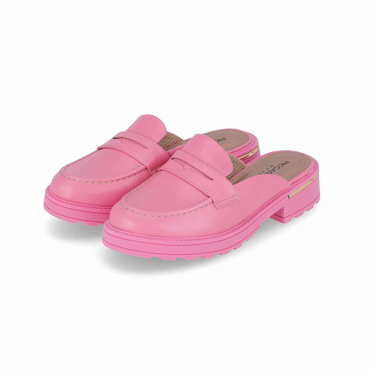 PICCADILLY MAXI – Sapato Mule Gisa Anabela Médio Rosa Chiclete Rosa 2