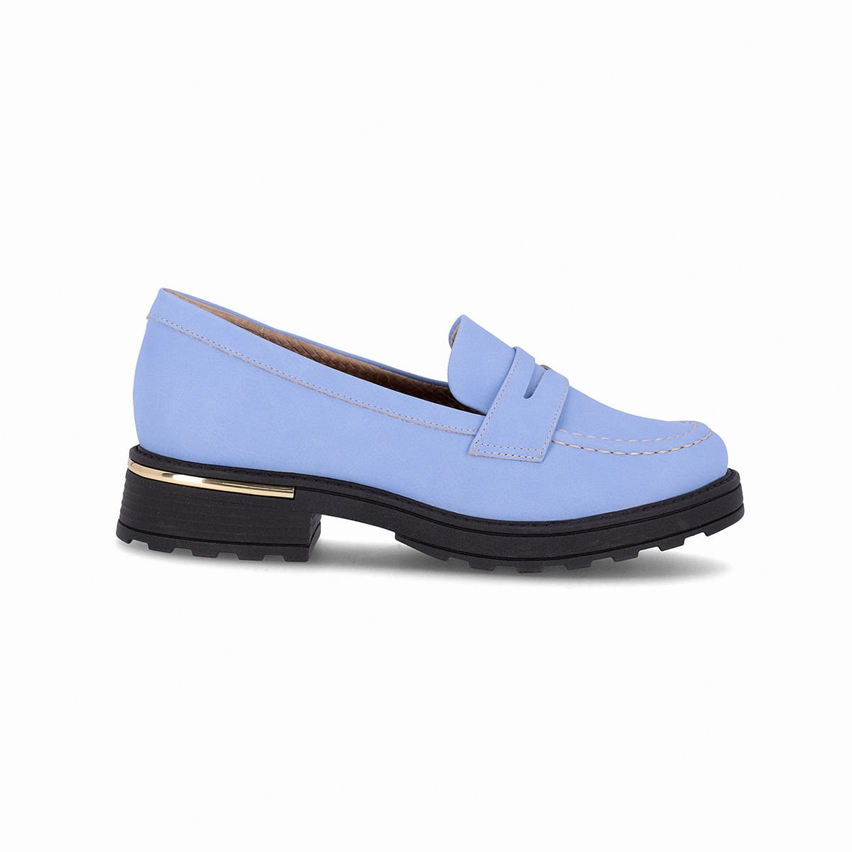 PICCADILLY MAXI - Sapato Mocassim Gisa Anabela Médio Hortensia