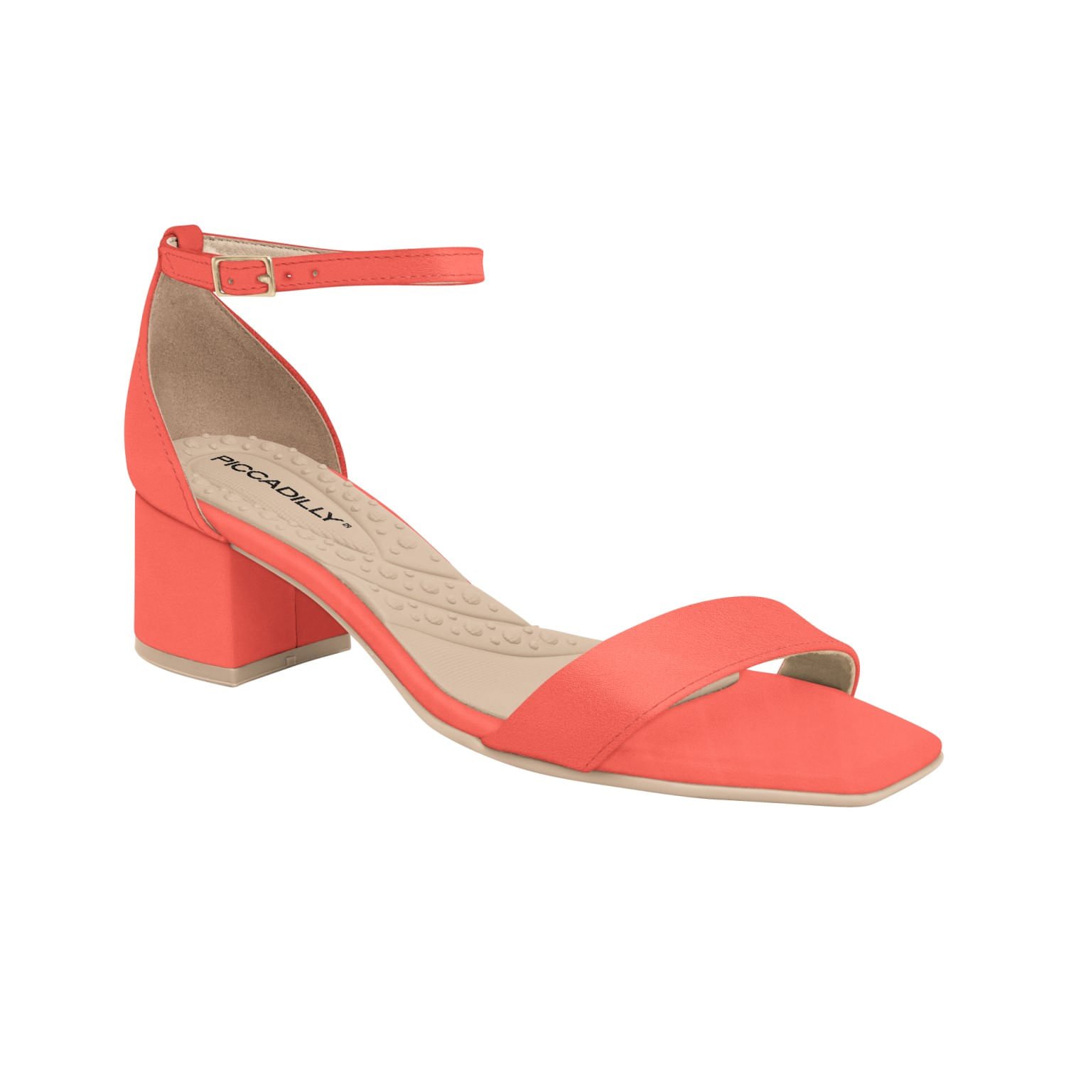 Sandália Andressa Salto Médio Goiaba