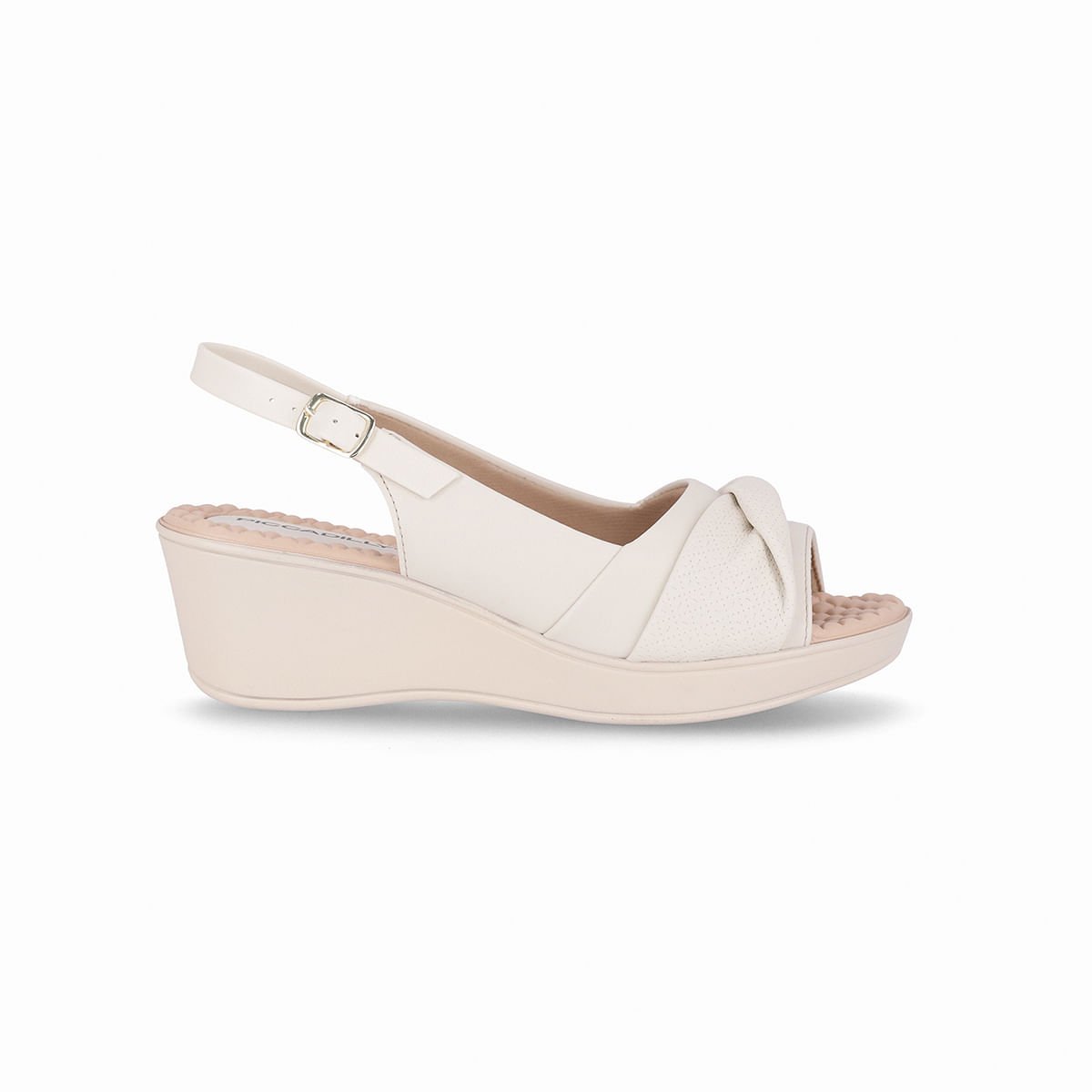 Slingback Cecilia Anabela Médio Off White Branco 1