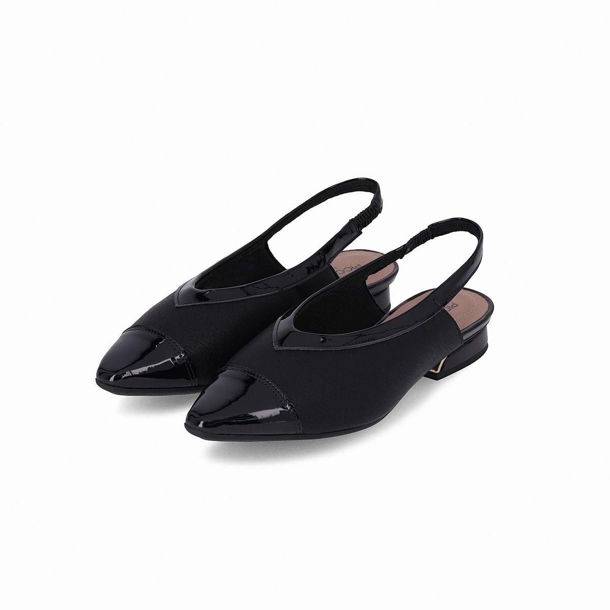 PICCADILLY MAXI - Sapato Slingback Silvia Salto Baixo Preto Preto 2