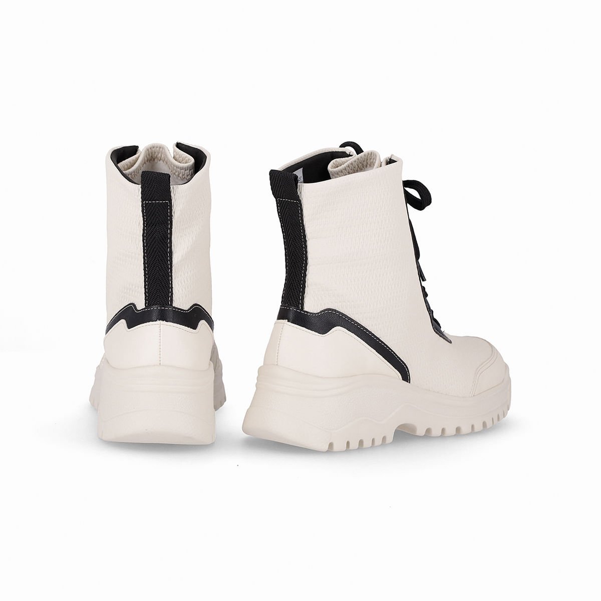 Bota Piccadilly Cano Curto Lana Salto Médio Feminino Branco 3