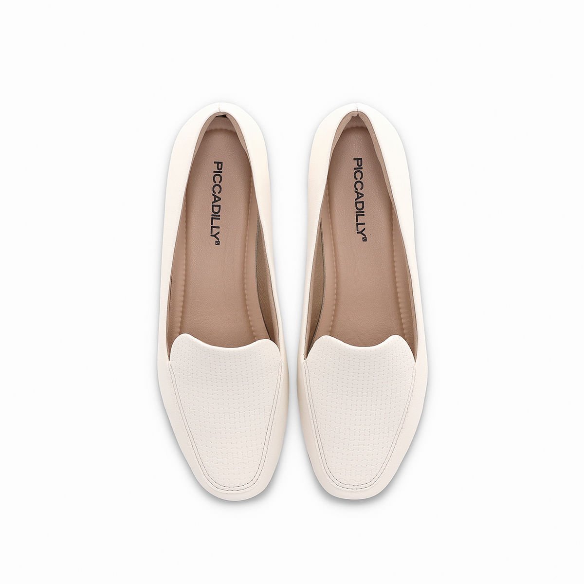 Loafer Piccadilly Raquel Salto Baixo Feminino Branco 3