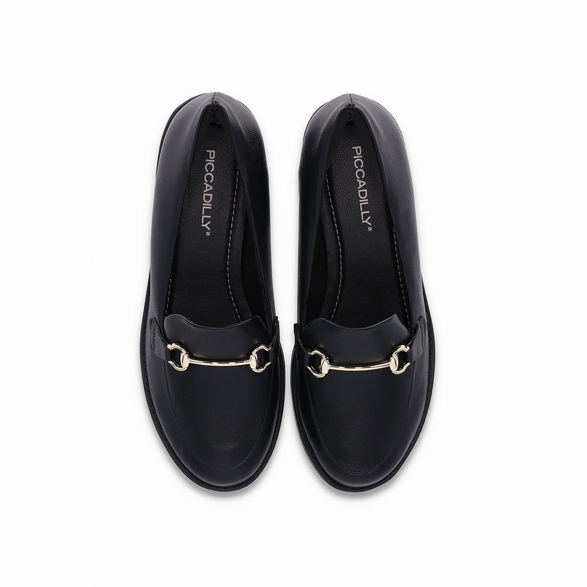 Loafer Leci Salto Baixo Preto Preto 3