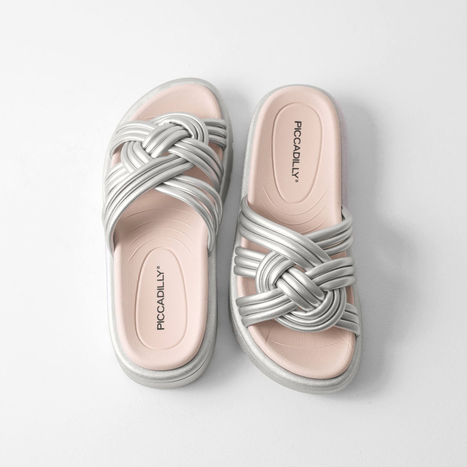 Tamanco Gabriela Anabela Baixo Prata Prata 4