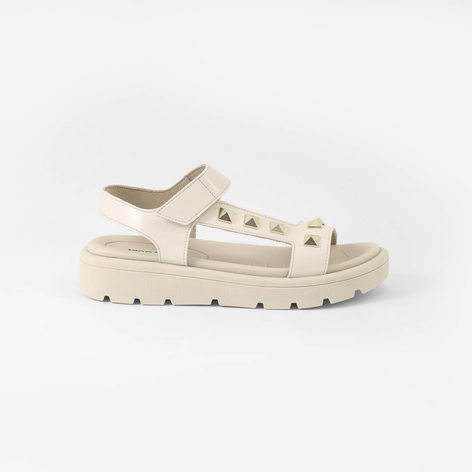 Sandália Gabriela Anabela Baixo Off White Branco 1