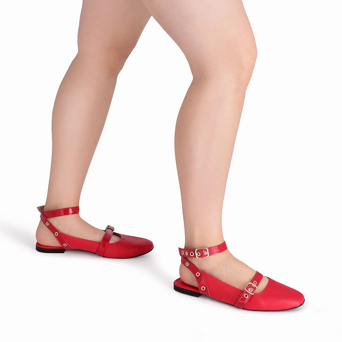 Sapatilha Slingback Tatiane Hibisco Vermelho 5