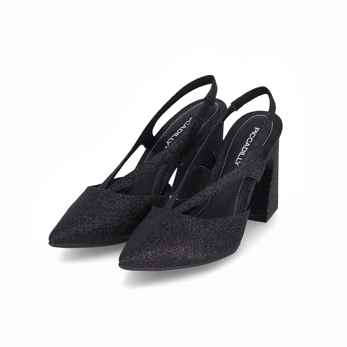 Sapato Slingback Silvana Salto Alto Preto Absoluto/Preto Preto 2