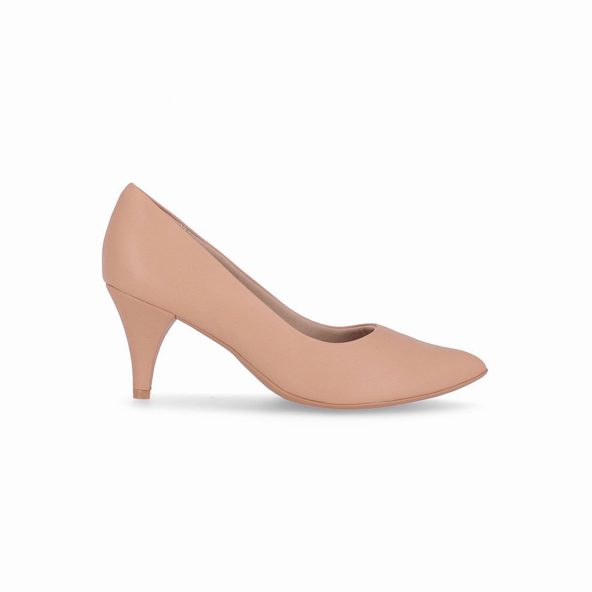 Scarpin Luiza Salto Alto Amendoa Bege 1
