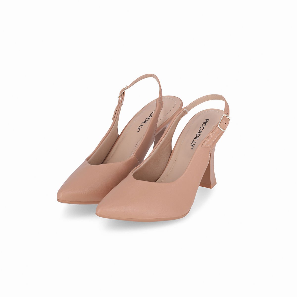 Sling Back Silvana Salto Alto Nude Bege 2