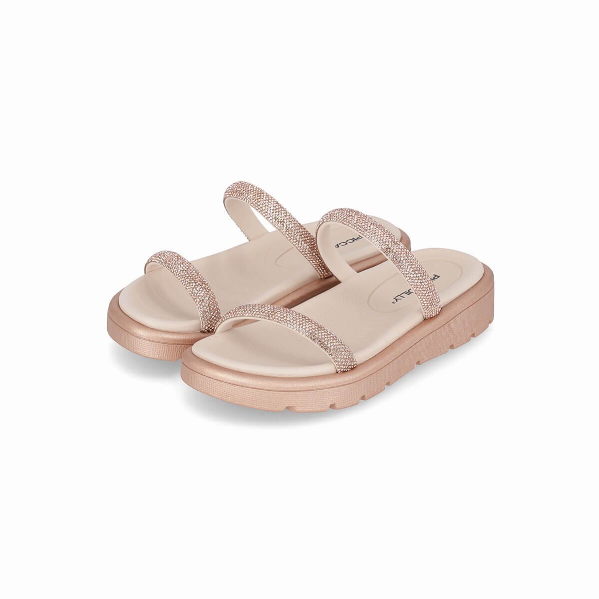 Tamanco Gabriela Salto Anabela Baixo Rosa 2