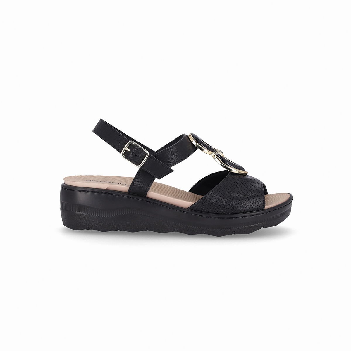 Sandália Spa Anabela Preto Preto 1