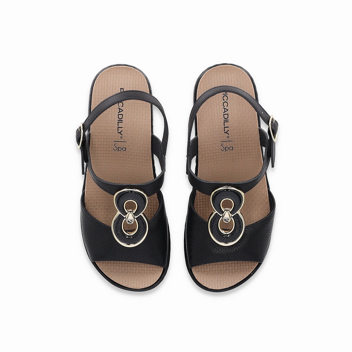 Sandália Spa Anabela Preto Preto 4