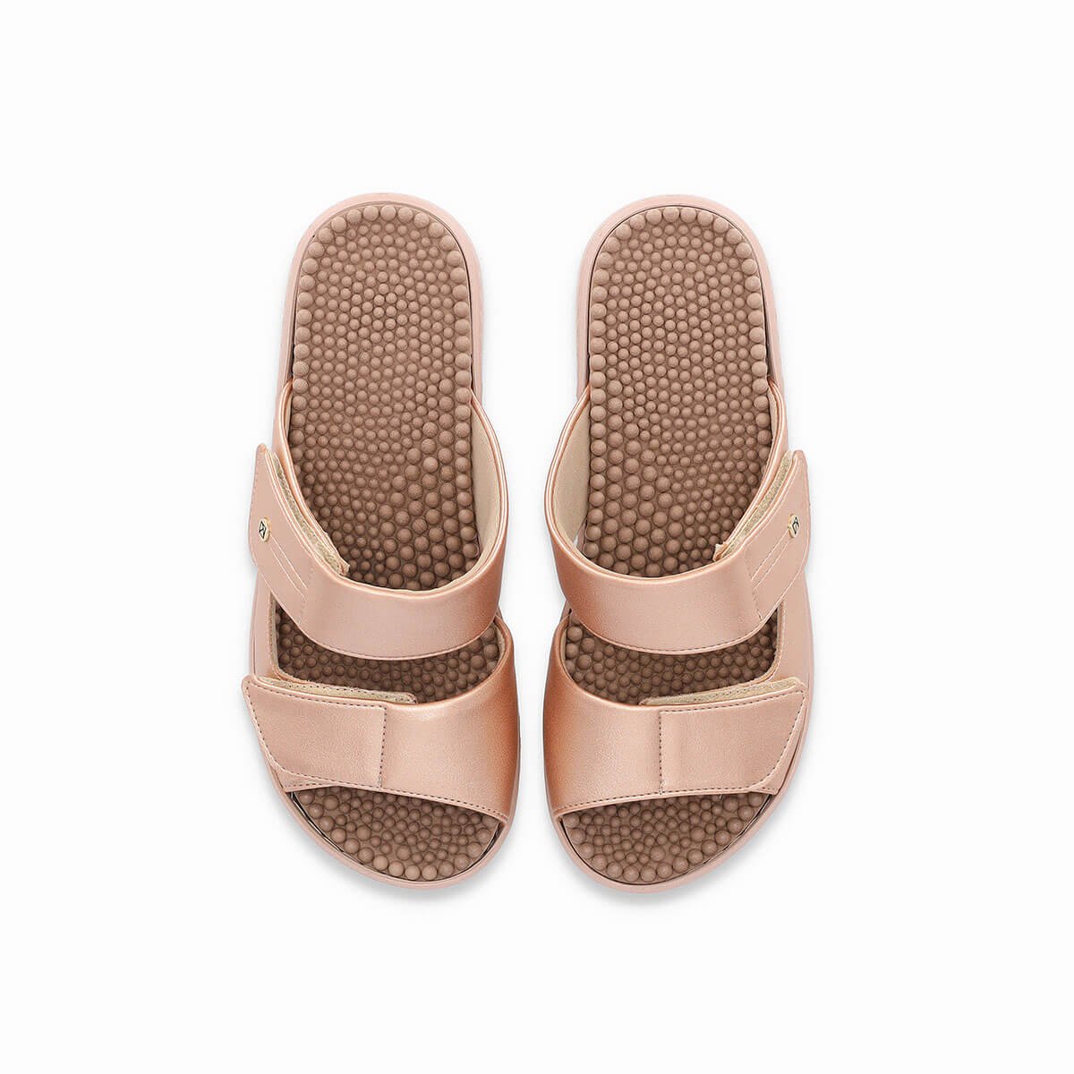 Tamanco Spa Anabela Médio Ouro Rosado Rosa 4