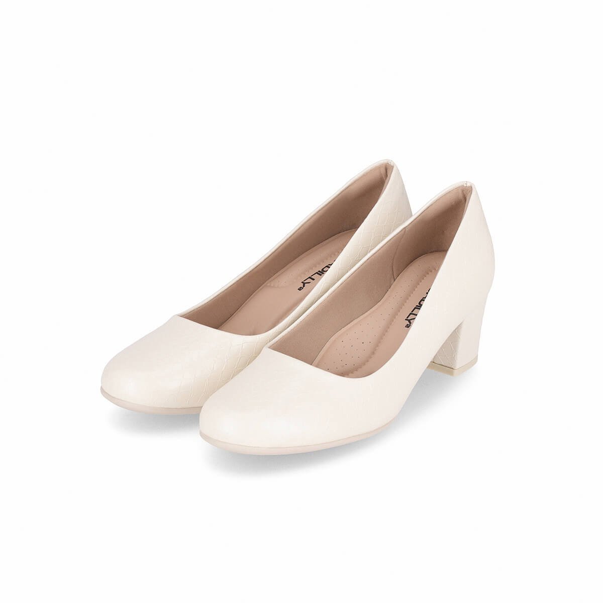 Scarpin Laura Salto Médio Off White Branco 2