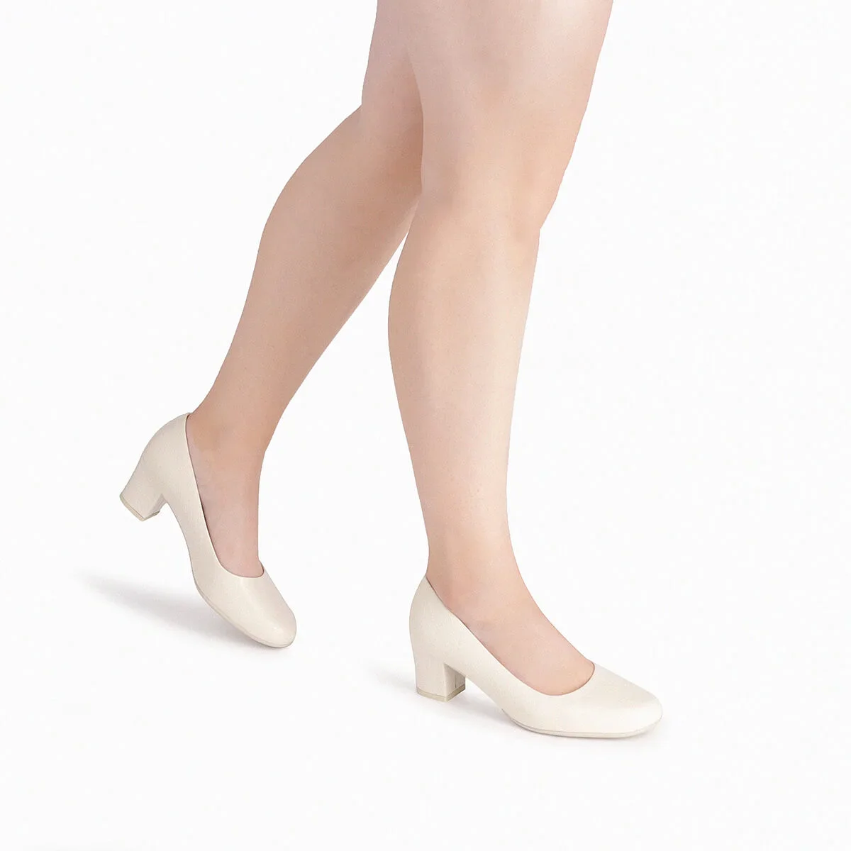 Scarpin Laura Salto Médio Off White Branco 4