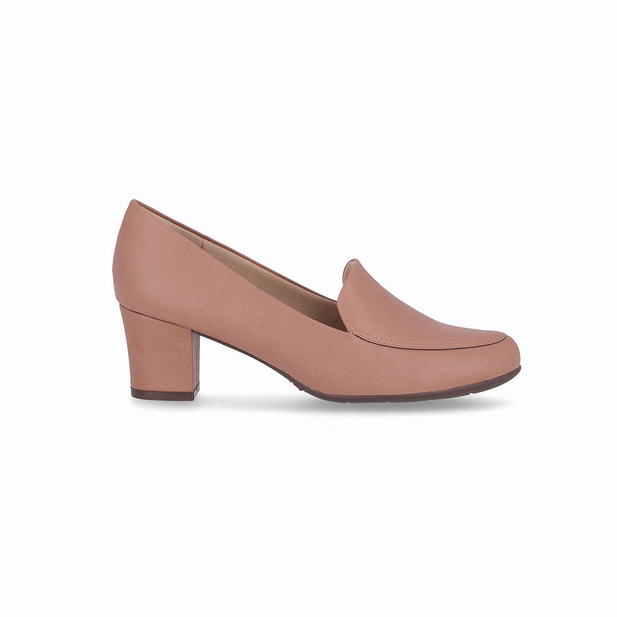 Loafer Laura Salto Médio Terracota Rosa 1