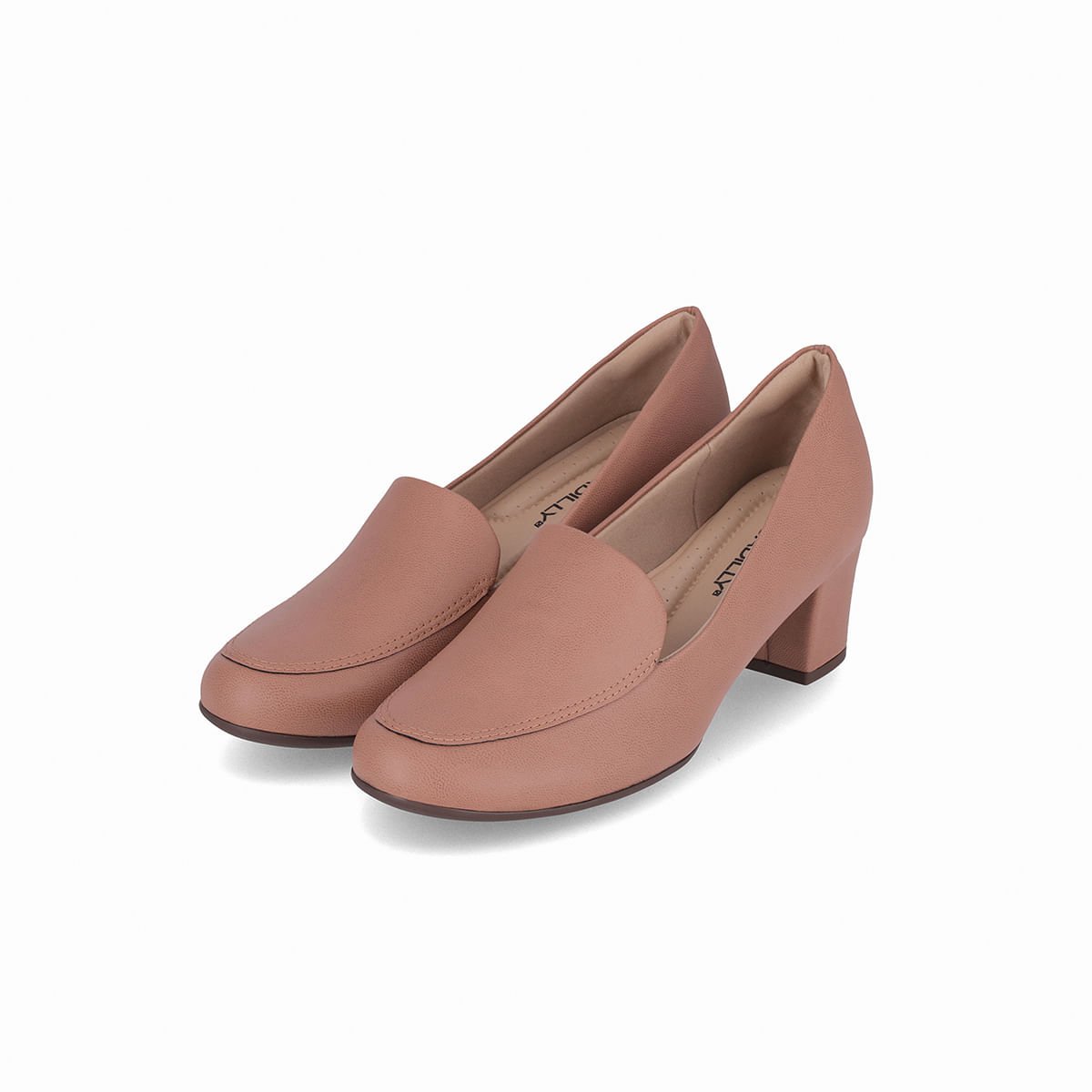Loafer Laura Salto Médio Terracota Rosa 2
