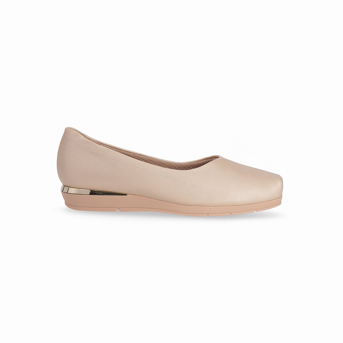 PICCADILLY MAXI - Sapato Fernanda Salto Baixo Ouro Bege 1