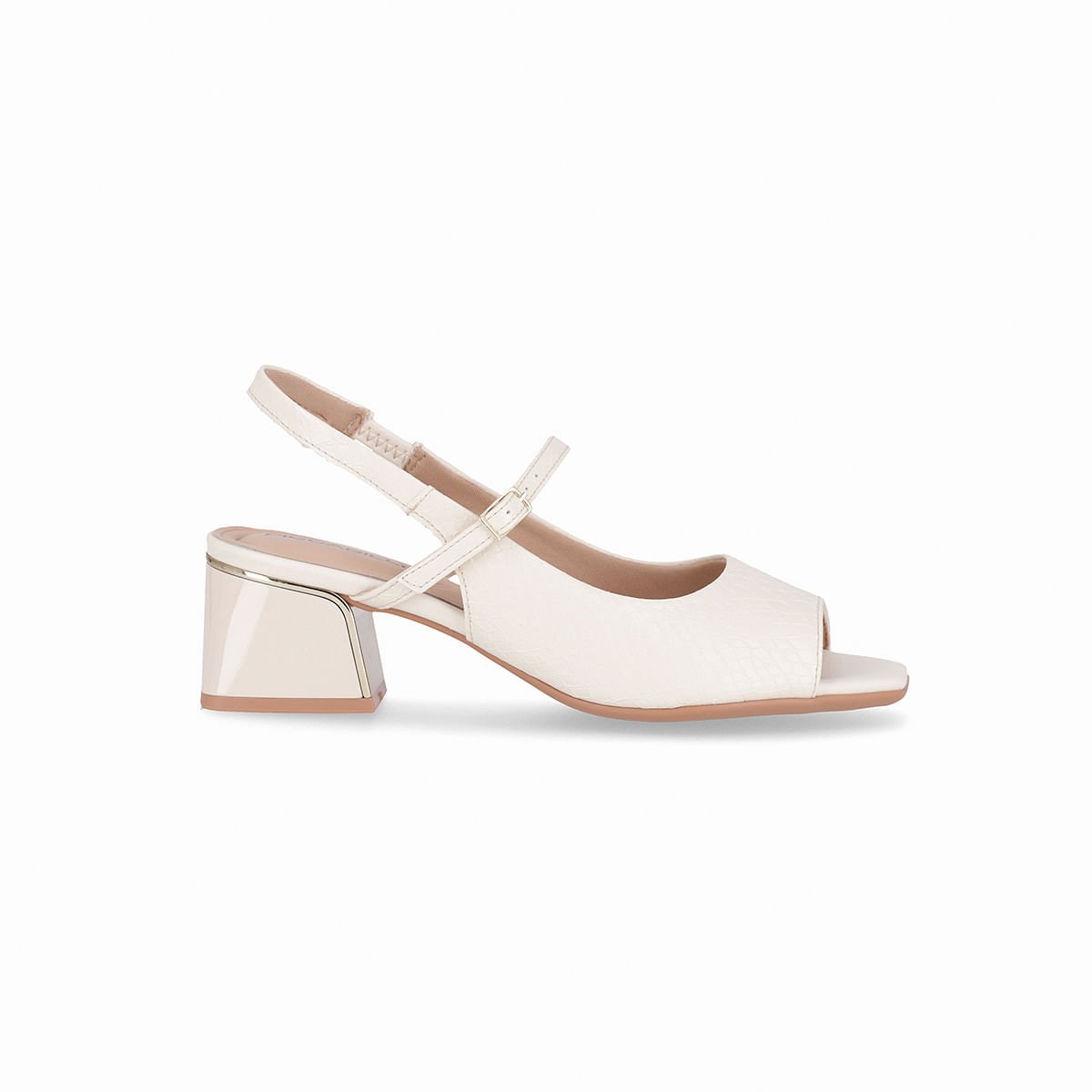 Sapato Slingback Renee Off White Branco 1