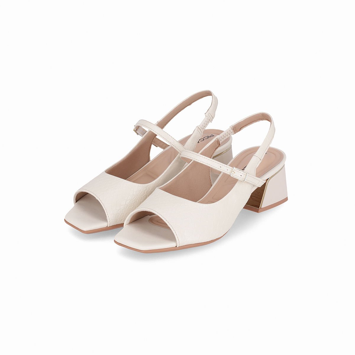 Sapato Slingback Renee Off White Branco 2