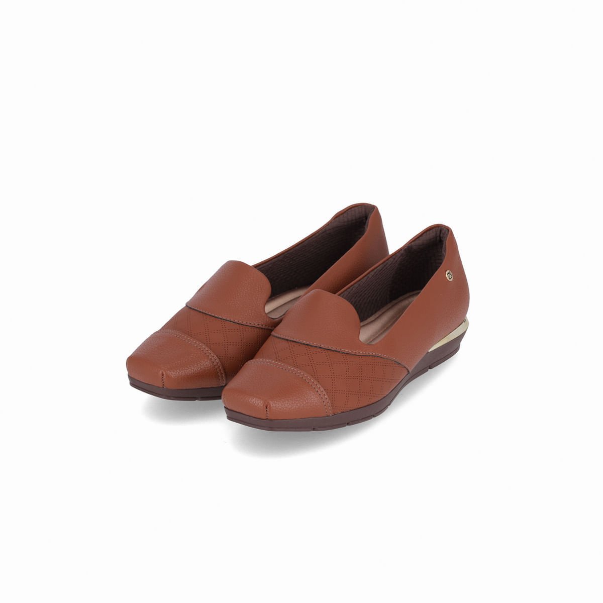 PICCADILLY MAXI -Loafer Fernanda Salto Baixo Conhaque Conhaque 2