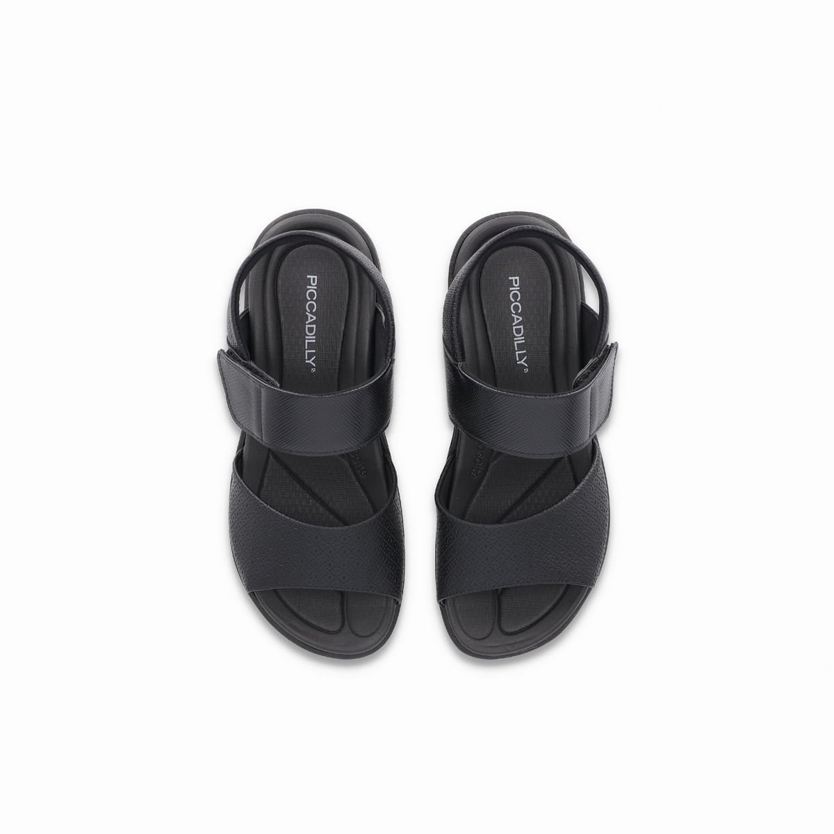 Sandália Fascite Anabela Médio Preto Preto 3