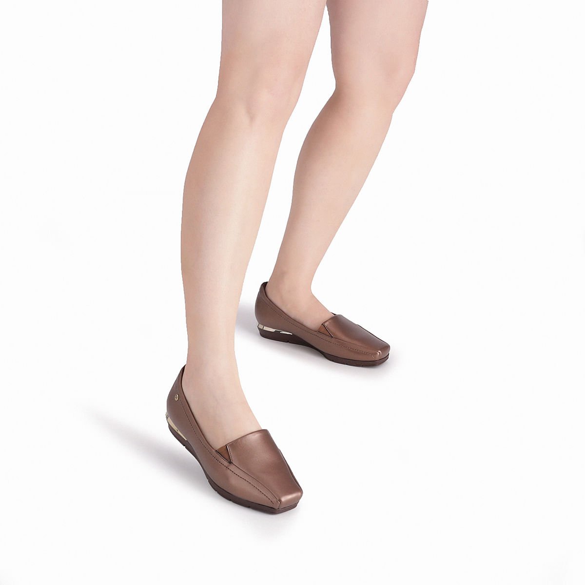 PICCADILLY MAXI - Sapato Fernanda Salto Baixo Bronze Bronze 4