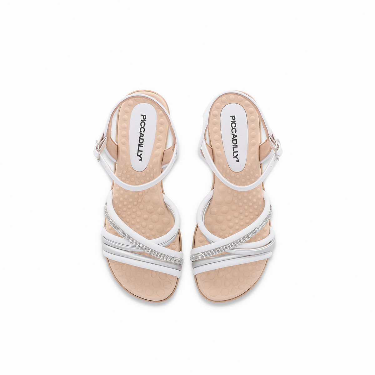 Sandália Camila Rasteira Branco Neve Branco 3