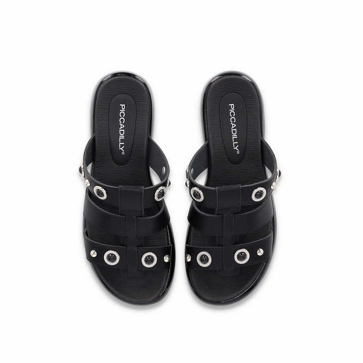 Tamanco Sol Anabela Médio Preto Preto 3