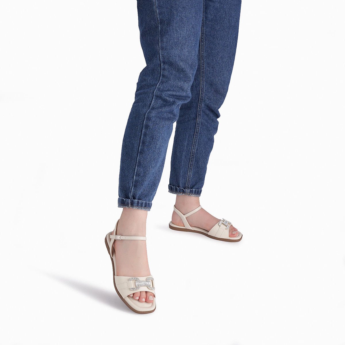 Sandália Rasteirinha Gabi Off White Off White 5