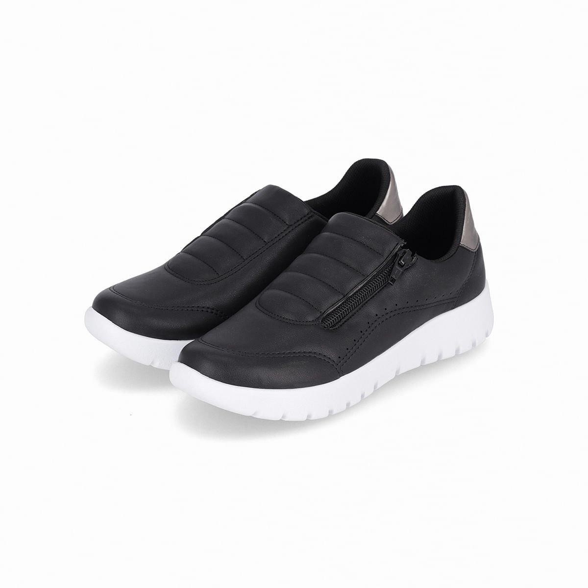 Tênis Vicky Salto Baixo Preto Preto 2